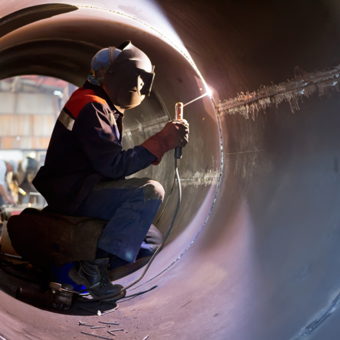 image of the crack repairs welding performed by Flecor